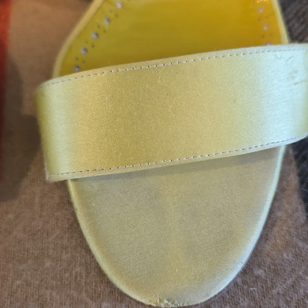 Manolo Blahnik Verda Sandal profi 105 Chartreuse 37 - Picture 4 of 13